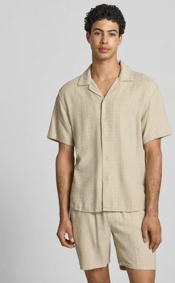 Only & Sons regular fit vrijetijdsoverhemd van mix van viscose en linnen model 'LATHAM' - Foto 11