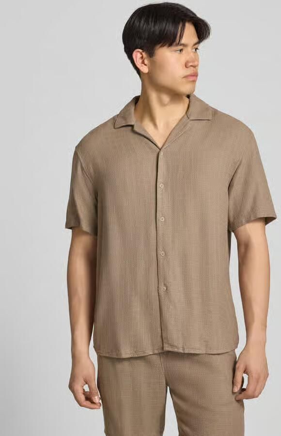 Only & Sons regular fit vrijetijdsoverhemd van mix van viscose en linnen model 'LATHAM' - Foto 4