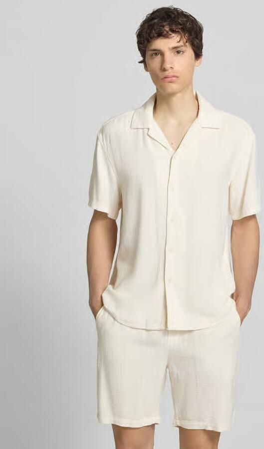 Only & Sons regular fit vrijetijdsoverhemd van mix van viscose en linnen model 'LATHAM' - Foto 7