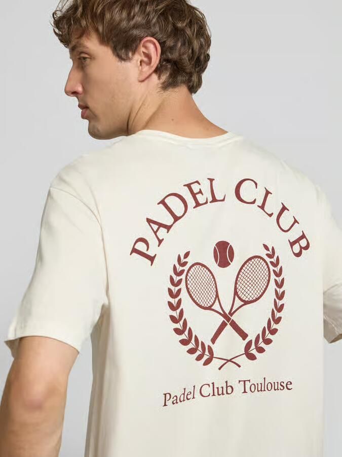 Only & Sons relaxed fit T-shirt van puur katoen model 'CAP' - Foto 4
