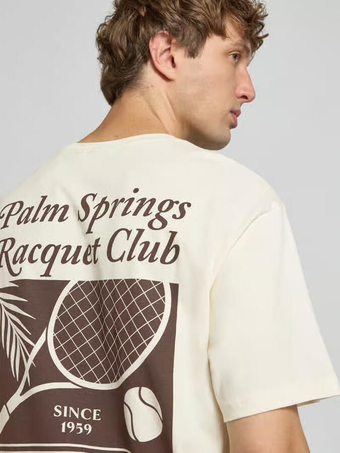 Only & Sons relaxed fit T-shirt van puur katoen model 'CAP' - Foto 4