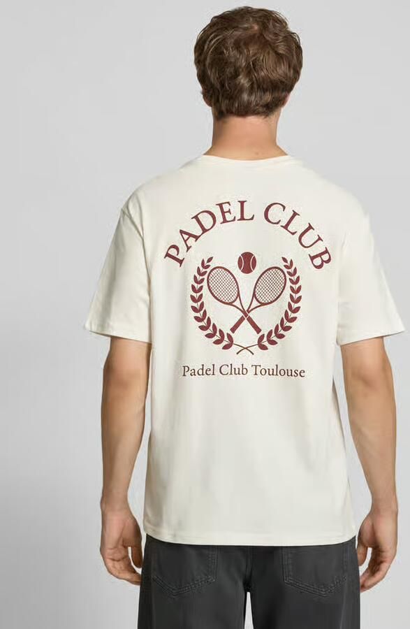 Only & Sons relaxed fit T-shirt van puur katoen model 'CAP' - Foto 4