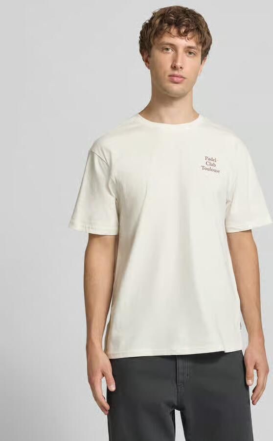 Only & Sons relaxed fit T-shirt van puur katoen model 'CAP' - Foto 7