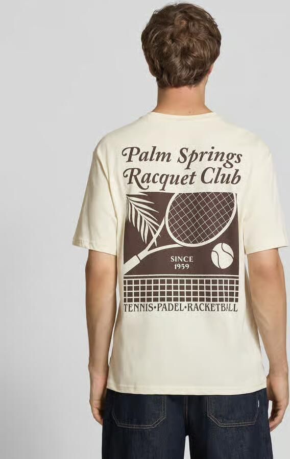 Only & Sons relaxed fit T-shirt van puur katoen model 'CAP' - Foto 6