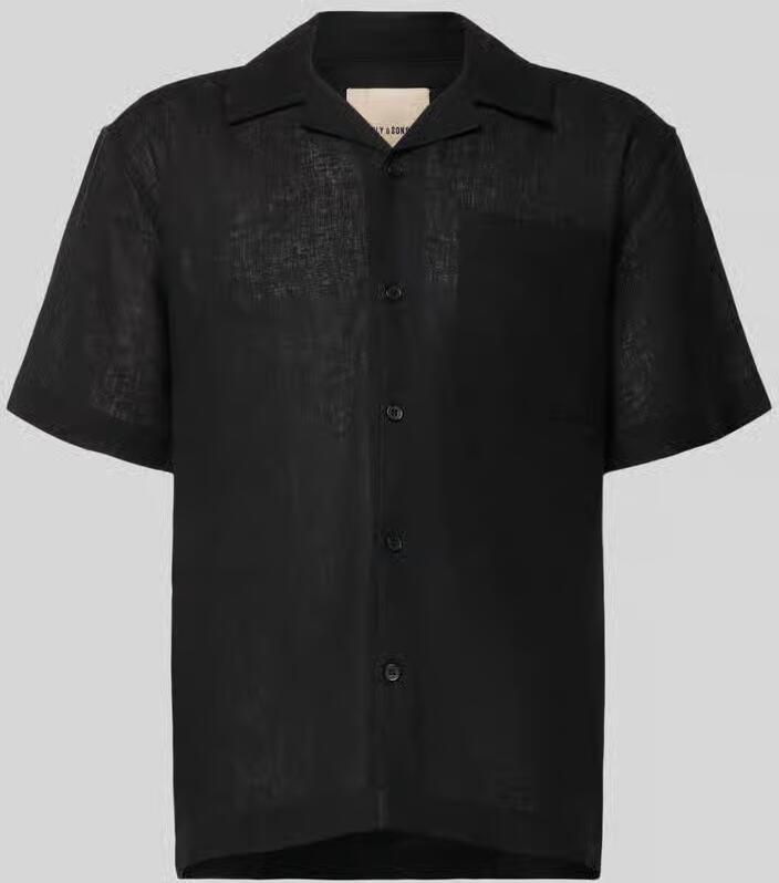Only & Sons relaxed fit vrijetijdsoverhemd van mix van linnen en viscose model 'LAURENCE' - Foto 2