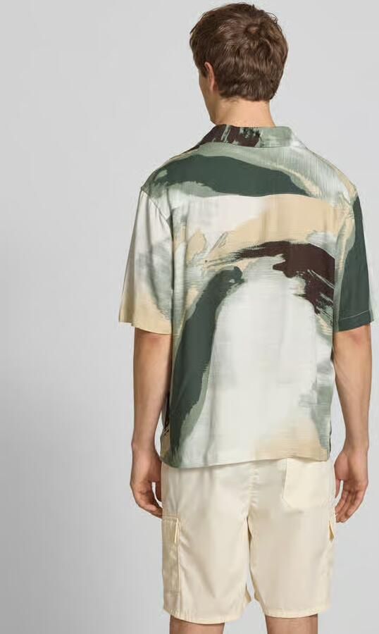 Only & Sons relaxed fit vrijetijdsoverhemd van mix van viscose en linnen model 'HARVI'