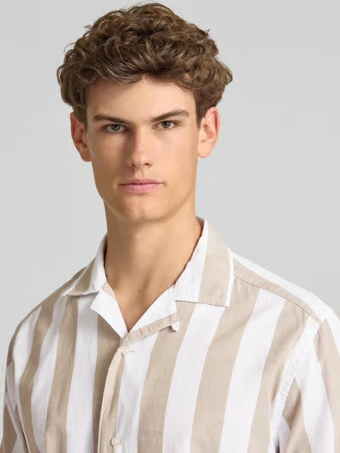 Only & Sons Overhemd Korte Mouw Only & Sons ONSTES RLX CTN SLUB STRIPE - Foto 2