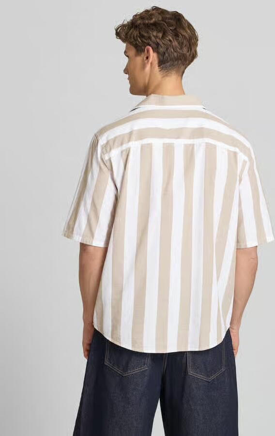 Only & Sons Overhemd Korte Mouw Only & Sons ONSTES RLX CTN SLUB STRIPE - Foto 3