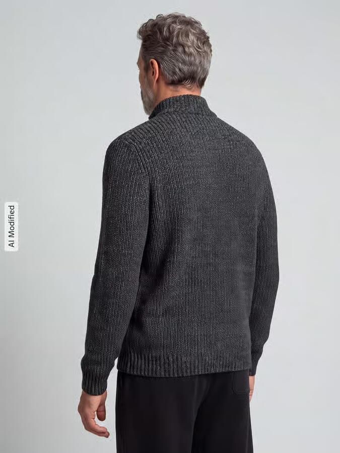 Only & Sons Regular fit schipperstrui met korte ritssluiting model 'JOIN' - Foto 6