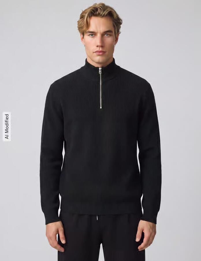 Only & Sons Regular fit gebreide pullover met opstaande kraag model 'PHIL' - Foto 2