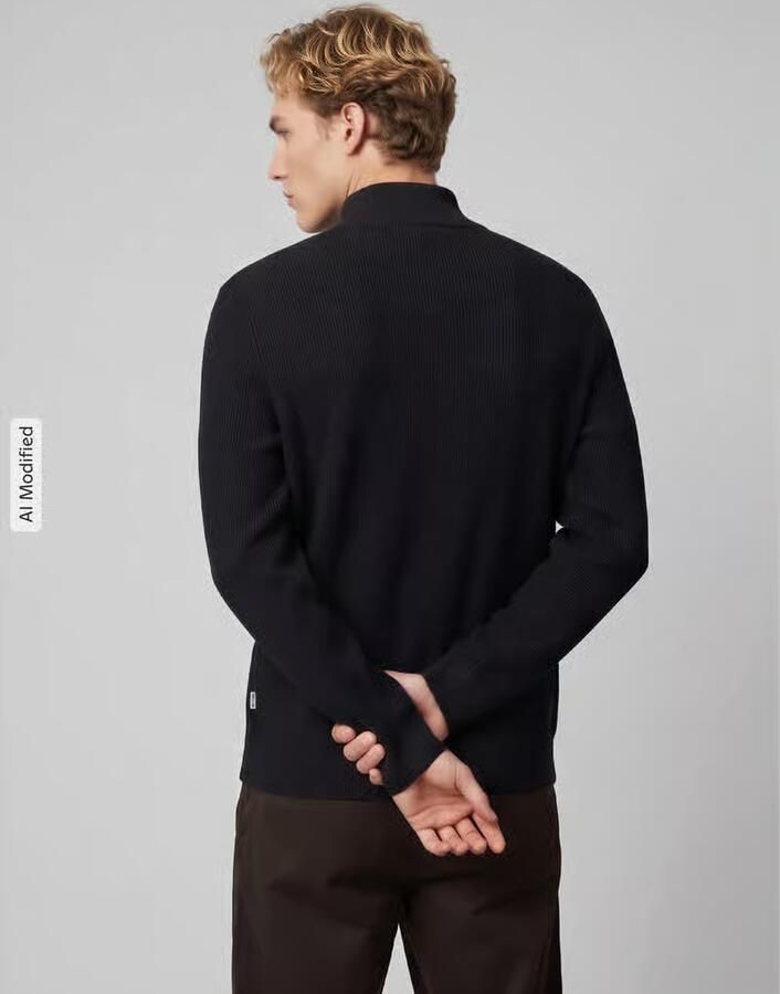 Only & Sons Regular fit gebreide pullover met opstaande kraag model 'PHIL' - Foto 5
