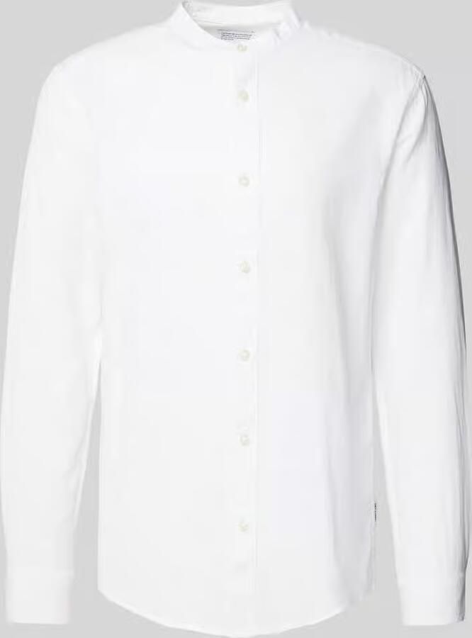 Only & Sons slim fit vrijetijdsoverhemd van mix van katoen en linnen model 'CAIDEN' - Foto 4