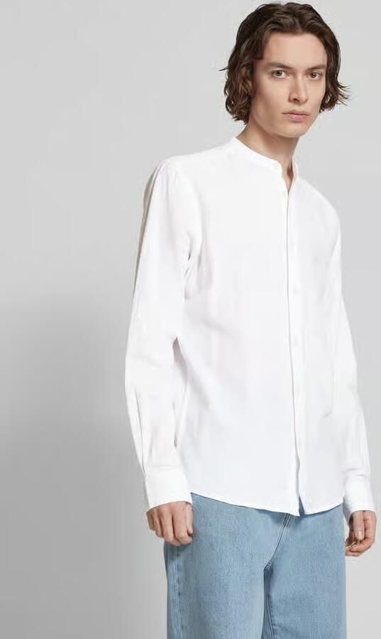 Only & Sons slim fit vrijetijdsoverhemd van mix van katoen en linnen model 'CAIDEN' - Foto 14