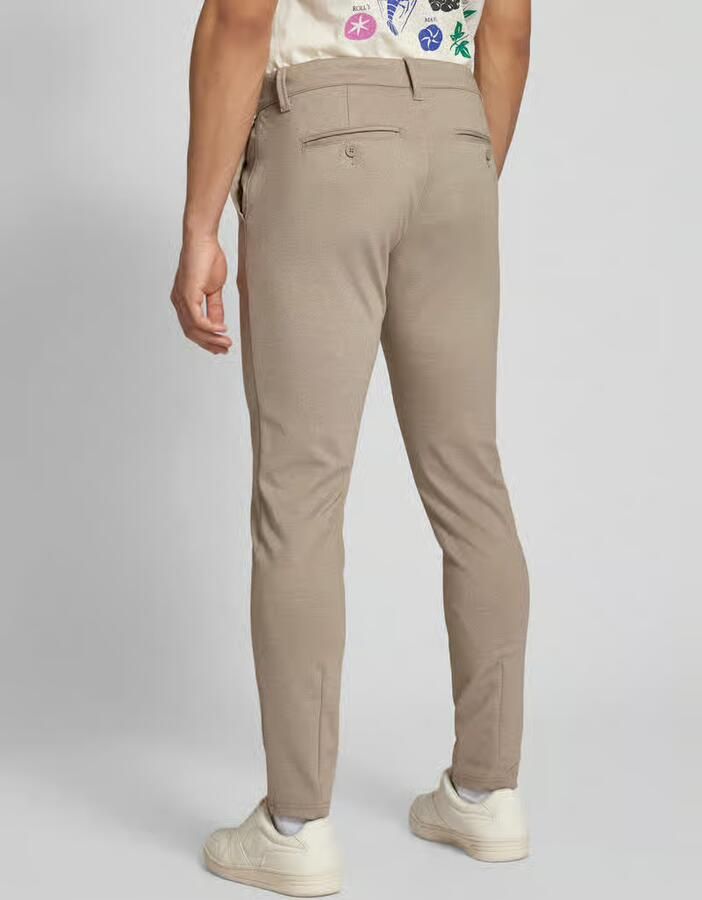 Only & Sons Slim fit stoffen broek in gemêleerde look model 'MARK' - Foto 3