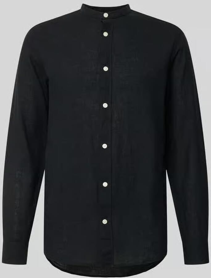 Only & Sons slim fit vrijetijdsoverhemd van mix van katoen en linnen model 'CAIDEN' - Foto 2