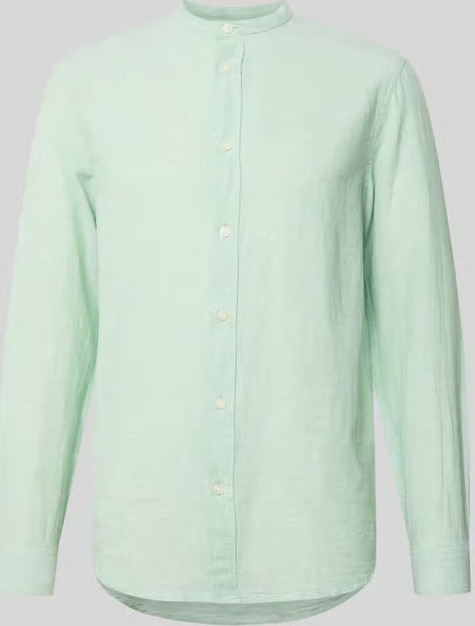 Only & Sons slim fit vrijetijdsoverhemd van mix van katoen en linnen model 'CAIDEN' - Foto 2