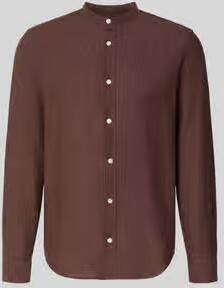 Only & Sons slim fit vrijetijdsoverhemd van mix van katoen en linnen model 'CAIDEN'