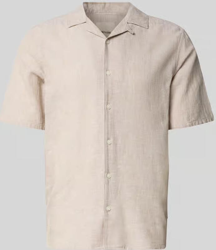 Only & Sons slim fit vrijetijdsoverhemd van mix van katoen en linnen model 'CAIDEN' - Foto 14