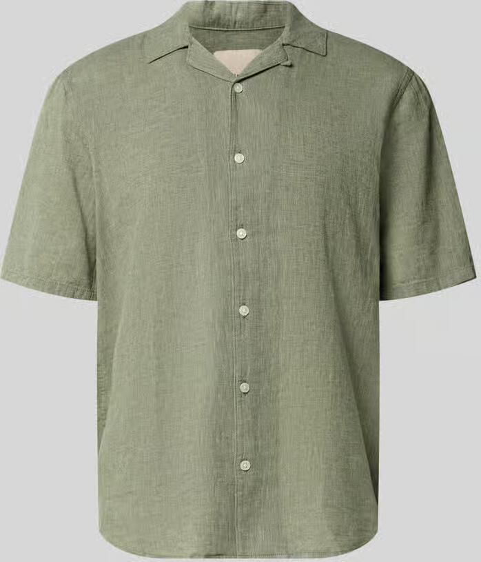 Only & Sons slim fit vrijetijdsoverhemd van mix van katoen en linnen model 'CAIDEN'