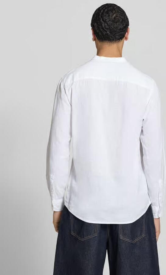 Only & Sons slim fit vrijetijdsoverhemd van mix van katoen en linnen model 'CAIDEN' - Foto 12