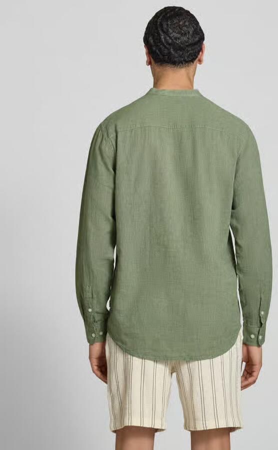 Only & Sons slim fit vrijetijdsoverhemd van mix van katoen en linnen model 'CAIDEN' - Foto 6