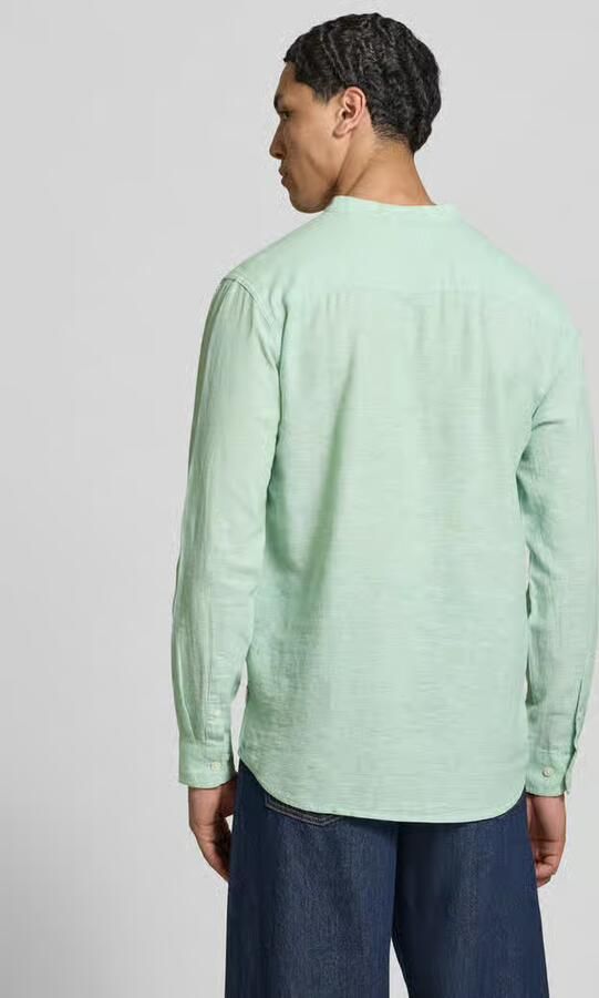 Only & Sons slim fit vrijetijdsoverhemd van mix van katoen en linnen model 'CAIDEN' - Foto 3