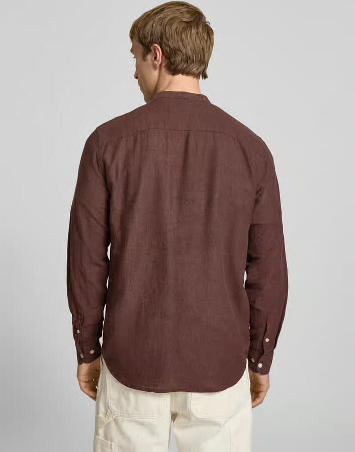 Only & Sons slim fit vrijetijdsoverhemd van mix van katoen en linnen model 'CAIDEN' - Foto 2