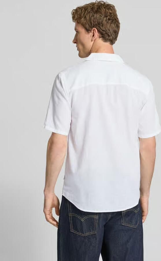 Only & Sons slim fit vrijetijdsoverhemd van mix van katoen en linnen model 'CAIDEN' - Foto 14