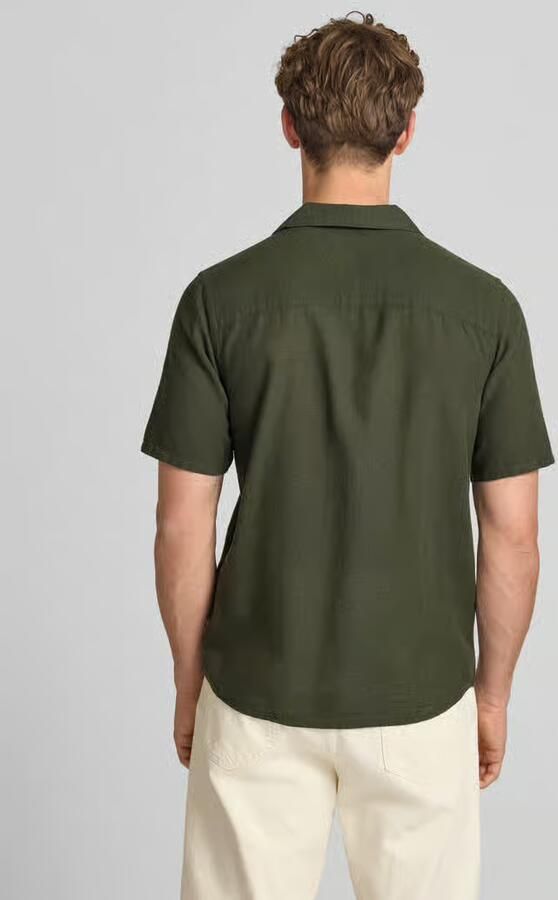 Only & Sons slim fit vrijetijdsoverhemd van mix van katoen en linnen model 'CAIDEN' - Foto 3