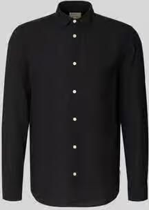 Only & Sons slim fit vrijetijdsoverhemd van mix van katoen en linnen model 'CAIDENLS SOLID'
