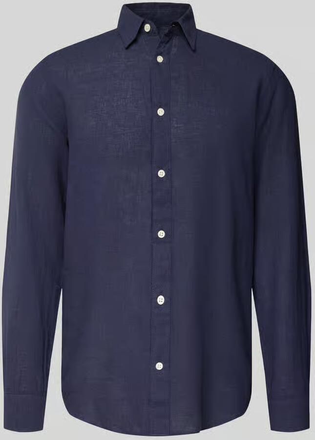 Only & Sons slim fit vrijetijdsoverhemd van mix van katoen en linnen model 'CAIDENLS SOLID' - Foto 2