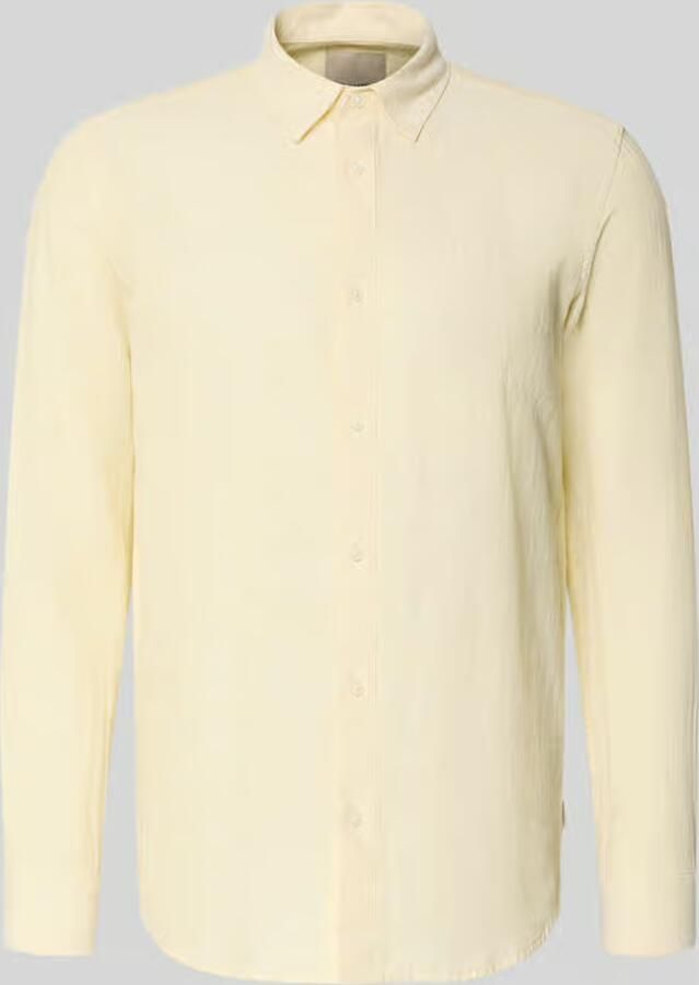 Only & Sons slim fit vrijetijdsoverhemd van mix van katoen en linnen model 'CAIDENLS SOLID' - Foto 2