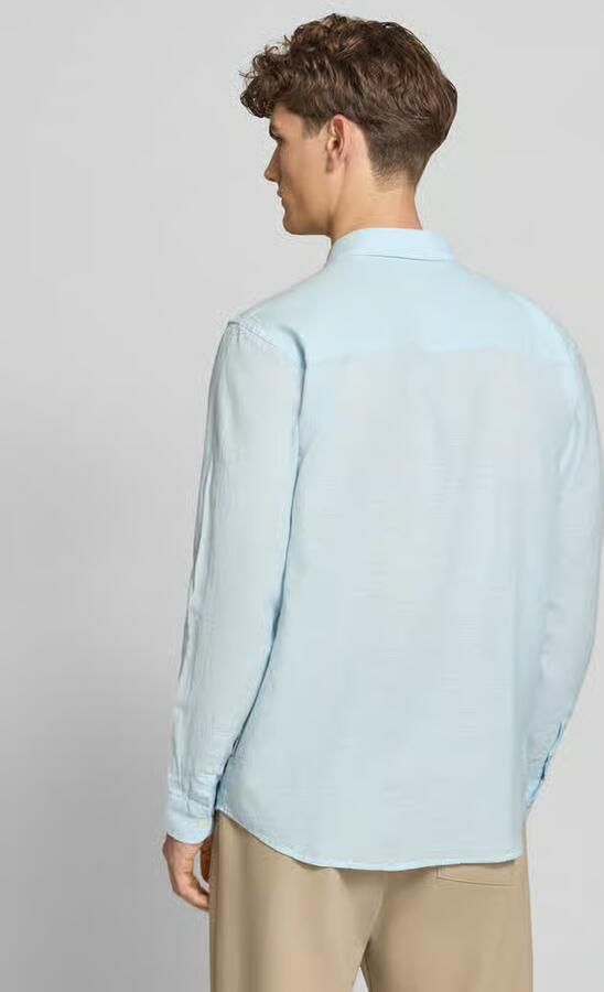 Only & Sons slim fit vrijetijdsoverhemd van mix van katoen en linnen model 'CAIDENLS SOLID' - Foto 16
