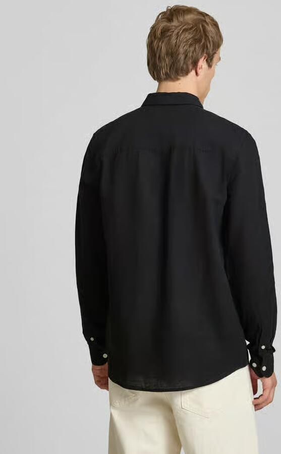 Only & Sons slim fit vrijetijdsoverhemd van mix van katoen en linnen model 'CAIDENLS SOLID' - Foto 2