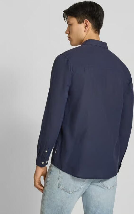 Only & Sons slim fit vrijetijdsoverhemd van mix van katoen en linnen model 'CAIDENLS SOLID' - Foto 4