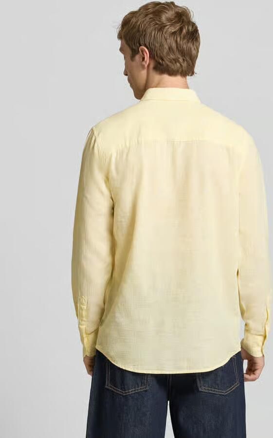 Only & Sons slim fit vrijetijdsoverhemd van mix van katoen en linnen model 'CAIDENLS SOLID' - Foto 3