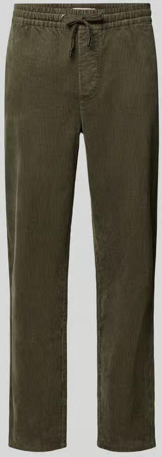 ONLY & SONS corduroy tapered casual broek donkergroen - Foto 3