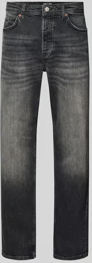 Only & Sons straight fit jeans van katoenmix model 'EDGE PERFORMANCE WB 38' - Foto 5