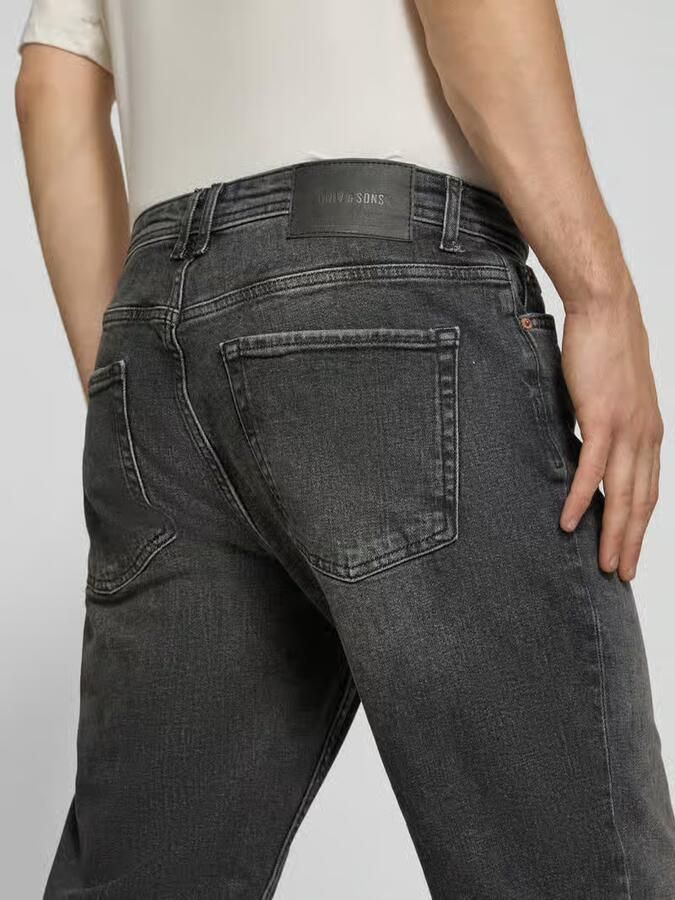 Only & Sons straight fit jeans van katoenmix model 'EDGE PERFORMANCE WB 38' - Foto 4