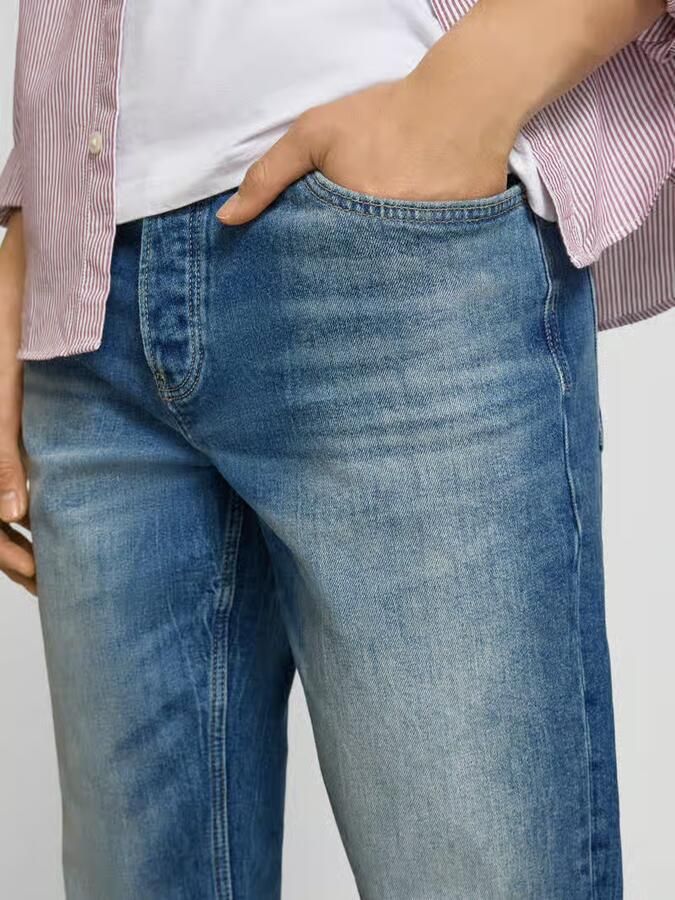 Only & Sons straight fit jeans van katoenmix model 'EDGE PERFORMACE DMB 6' - Foto 4