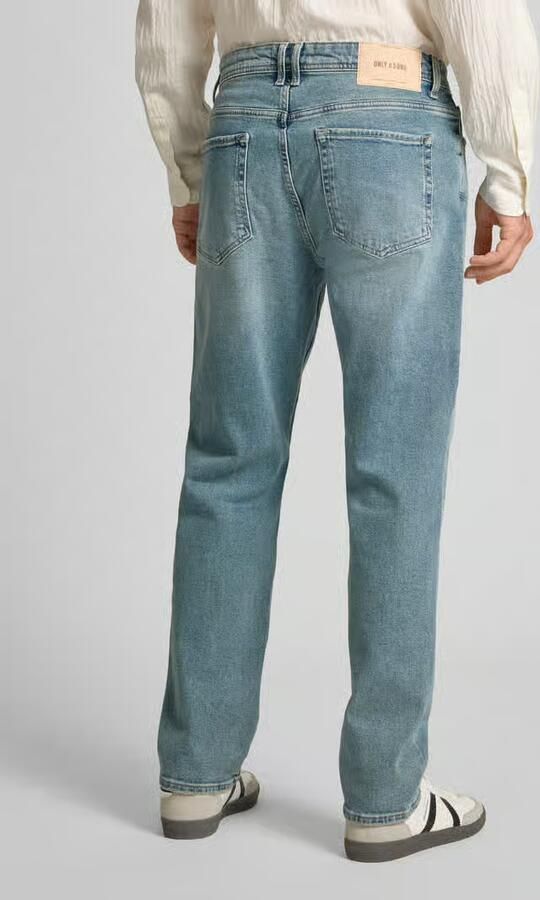 Only & Sons Straight fit jeans van katoenmix model 'EDGE PERFORMACE' - Foto 4
