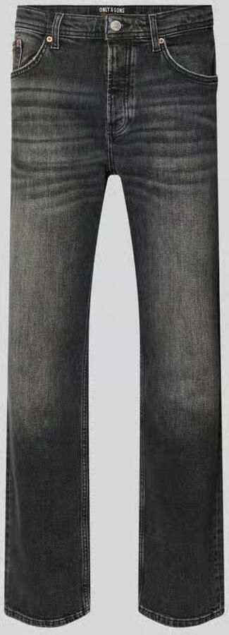 Only & Sons straight fit jeans van katoenmix model 'EDGE PERFORMANCE WB 38'
