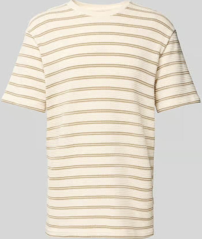 Only & Sons T-shirt met geribde ronde hals model 'IAN' - Foto 3