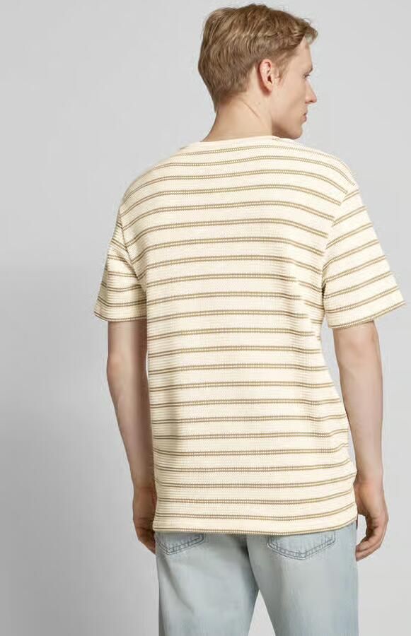 Only & Sons T-shirt met geribde ronde hals model 'IAN' - Foto 4