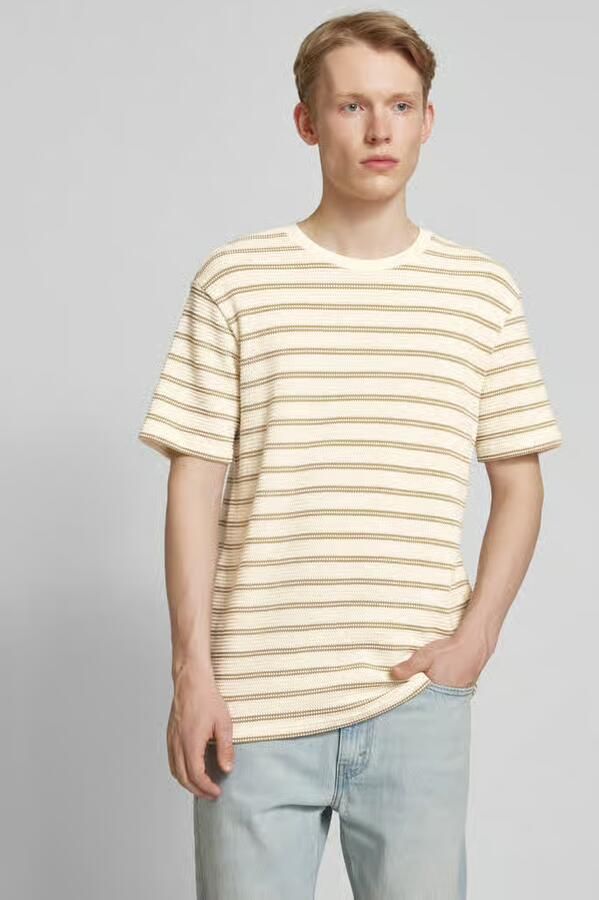 Only & Sons T-shirt met geribde ronde hals model 'IAN' - Foto 3