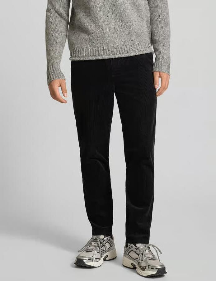 Only & Sons Tapered fit corduroy broek met elastische band model 'LINUS' - Foto 2