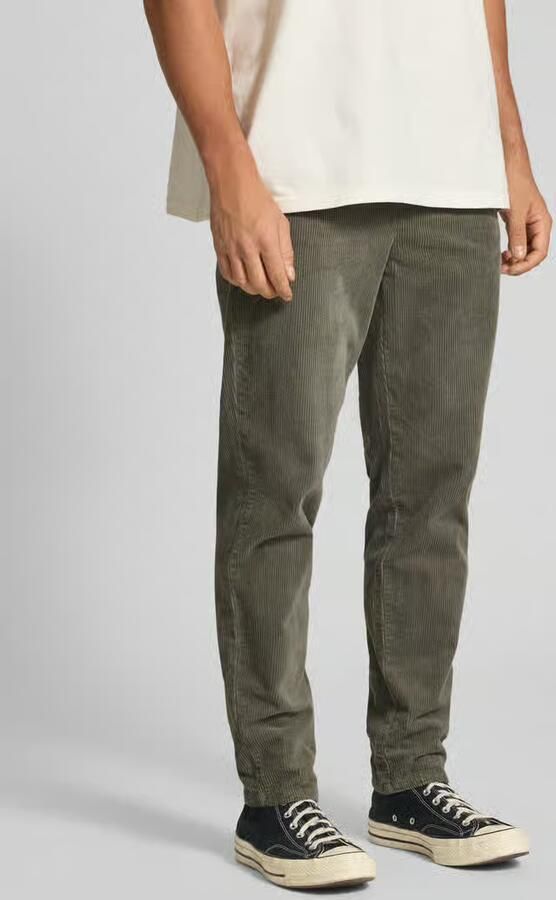 Only & Sons Tapered fit corduroy broek met elastische band model 'LINUS' - Foto 11