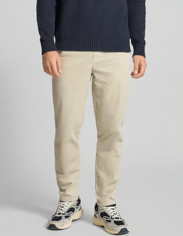 Only & Sons Tapered fit corduroy broek met elastische band model 'LINUS' - Foto 2