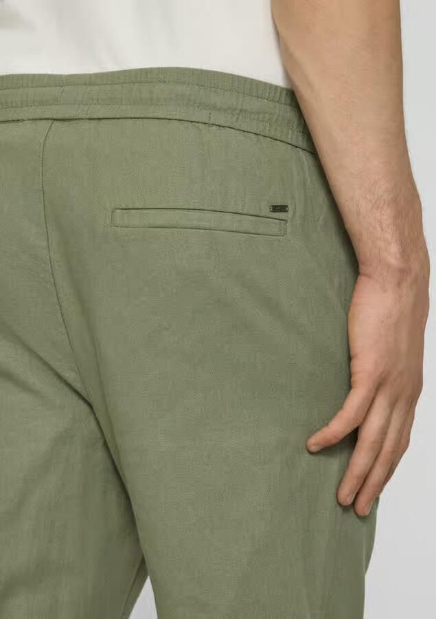 Only & Sons tapered linnenbroek van mix van katoen en linnen model 'LINUS' - Foto 3