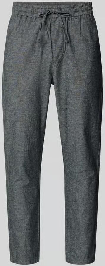 Only & Sons tapered linnenbroek van mix van katoen en linnen model 'LINUS' - Foto 2